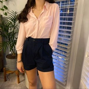 New York & Company pink button down blouse